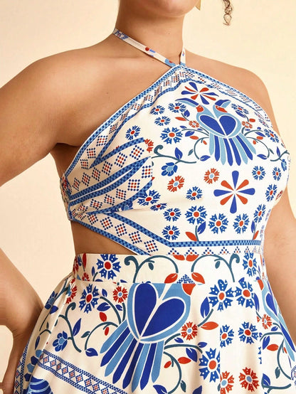 Lisbon Breeze Halter Dress
