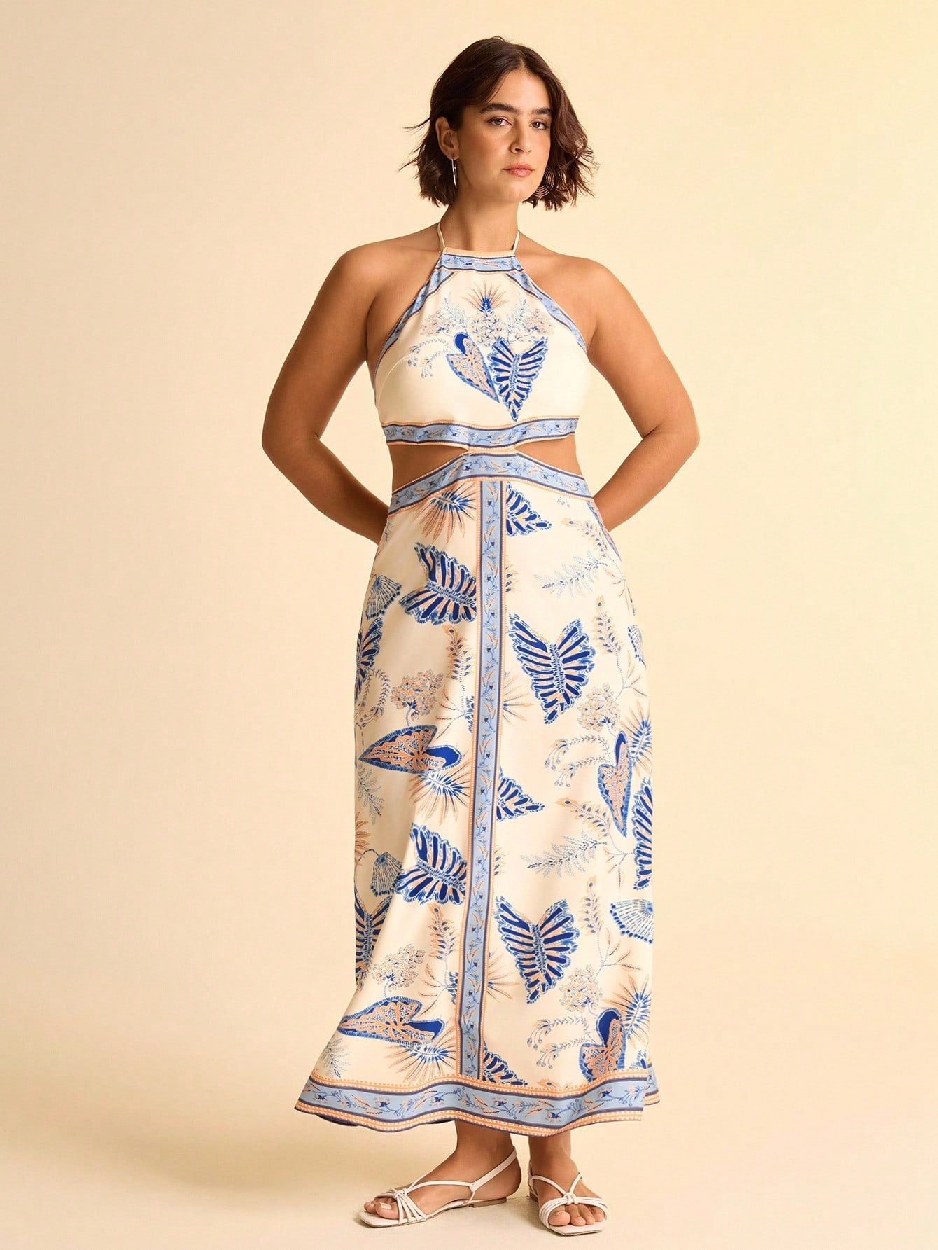 St. Barth Escape Halter Maxi Dress