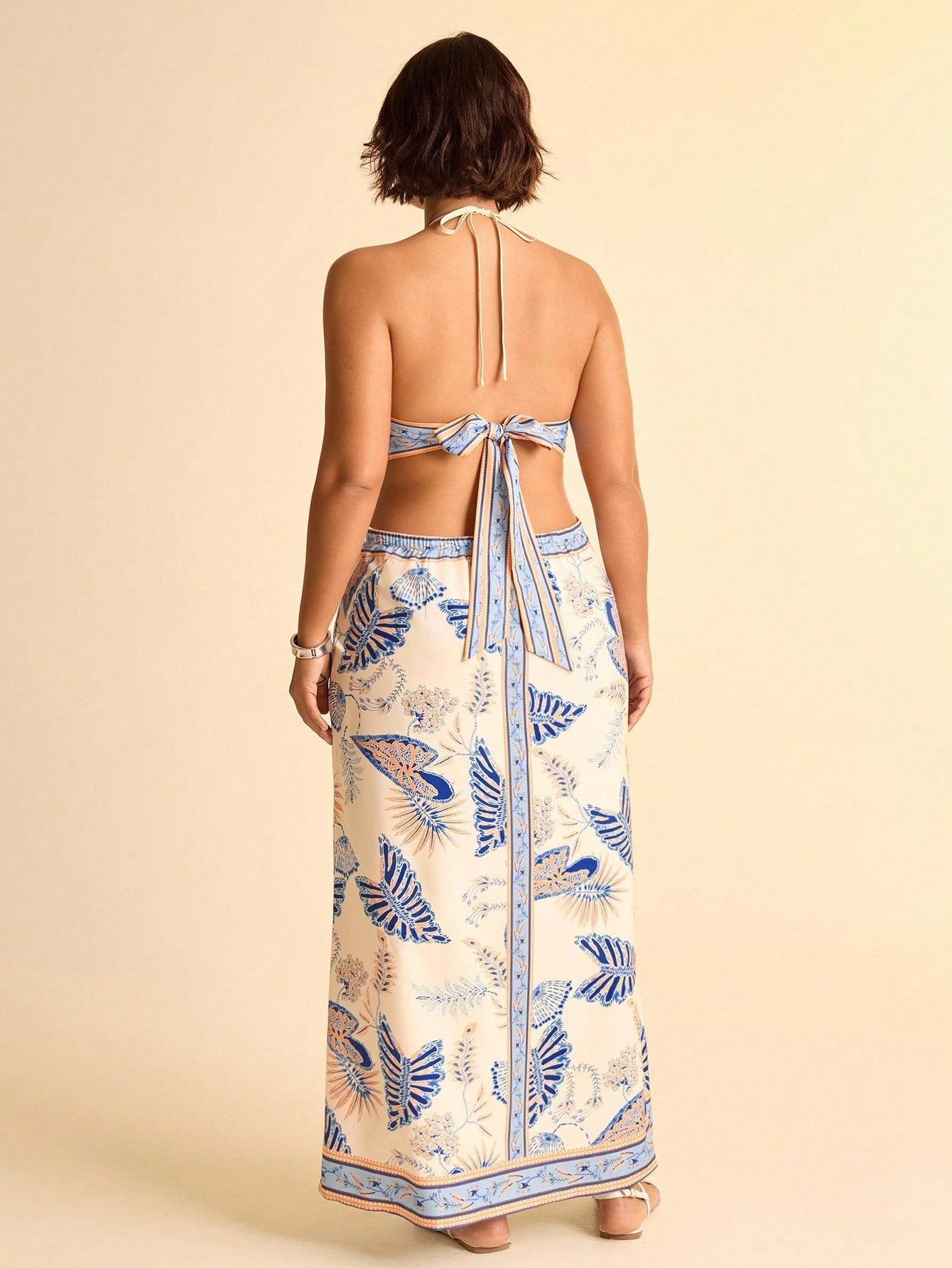 St. Barth Escape Halter Maxi Dress