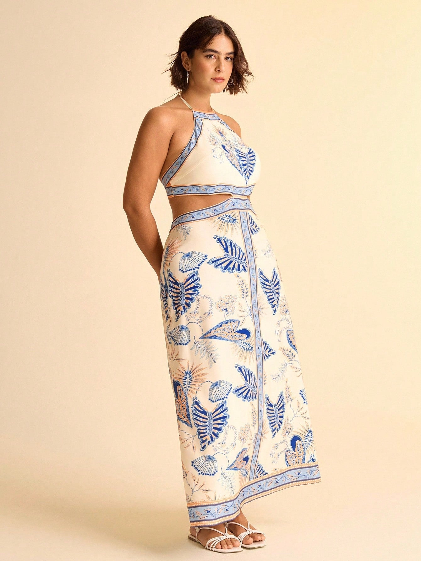 St. Barth Escape Halter Maxi Dress