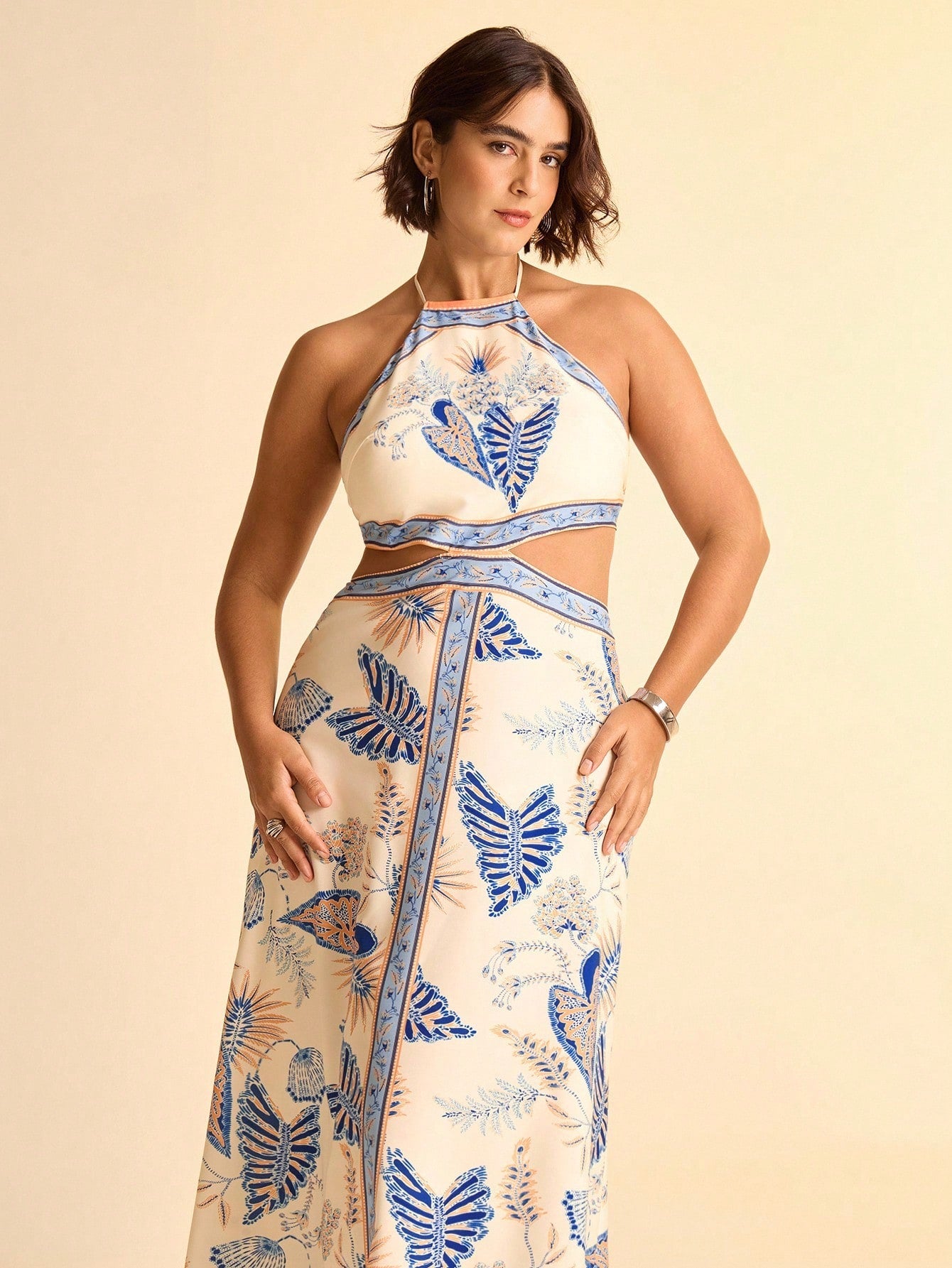 St. Barth Escape Halter Maxi Dress