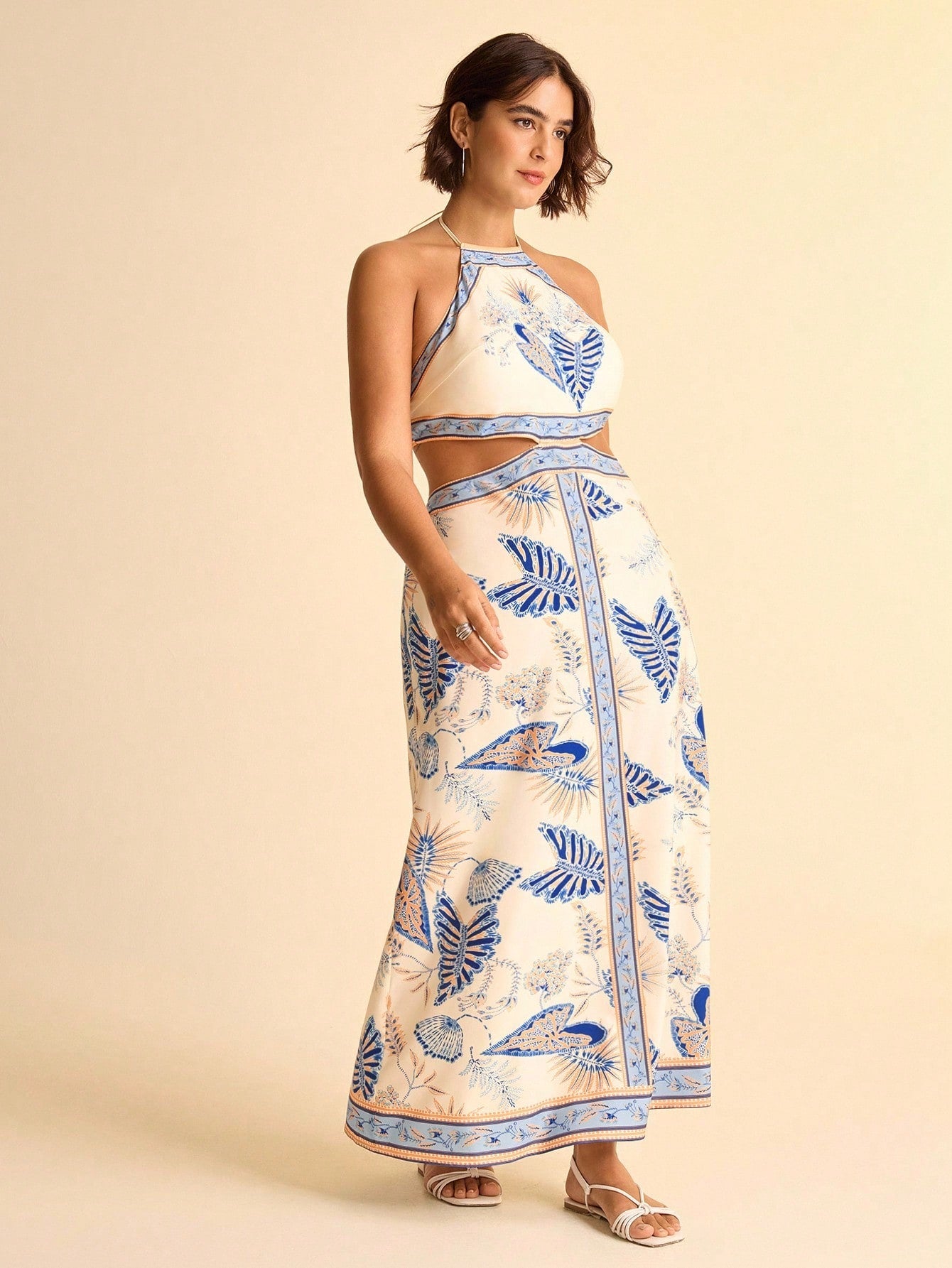 St. Barth Escape Halter Maxi Dress