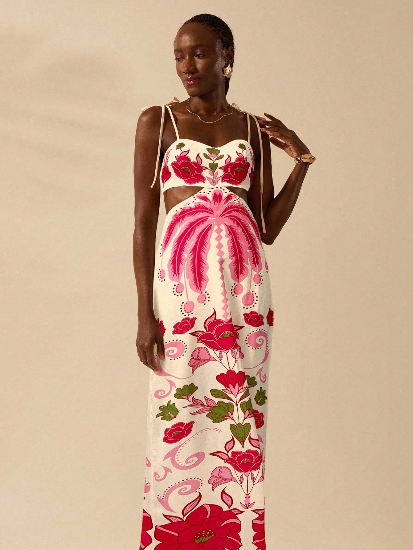 Punta Cana Sunset Cut-Out Maxi Dress