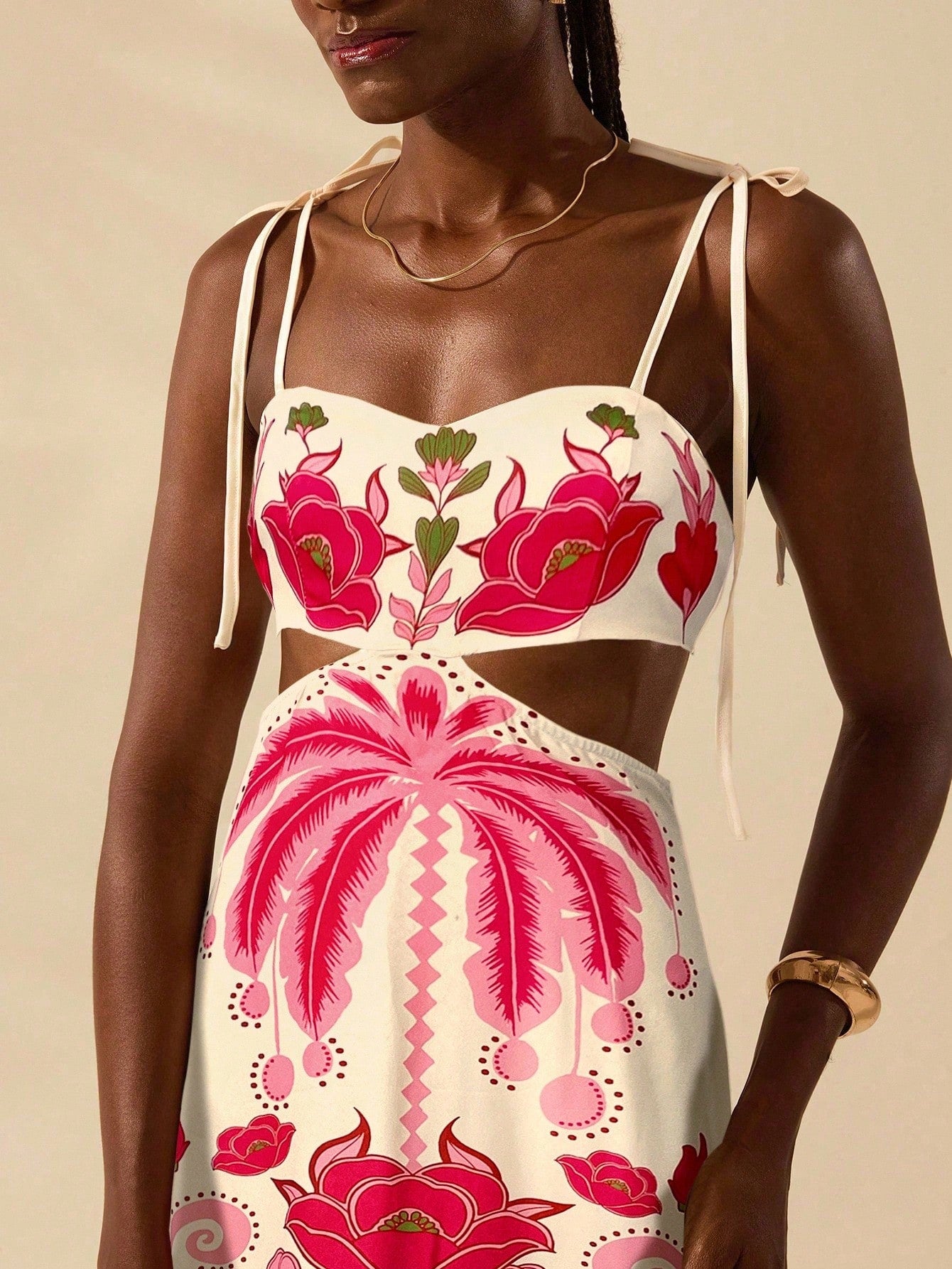 Punta Cana Sunset Cut-Out Maxi Dress