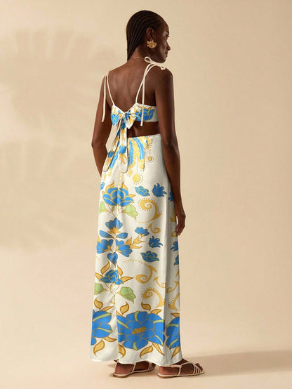Punta Cana Sunset Cut-Out Maxi Dress