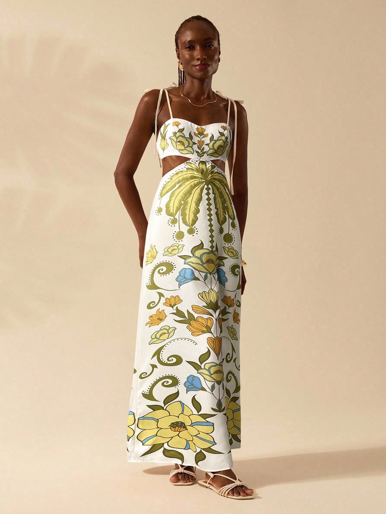 Punta Cana Sunset Cut-Out Maxi Dress