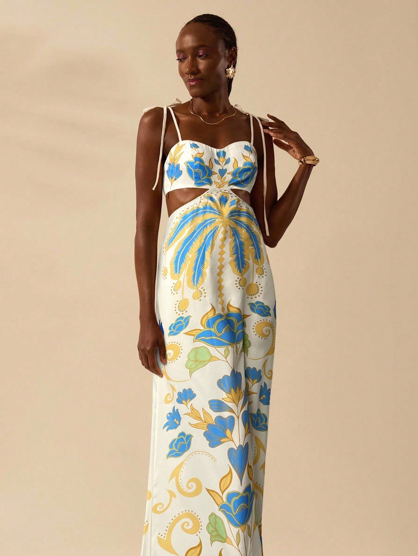 Punta Cana Sunset Cut-Out Maxi Dress