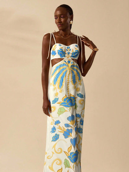 Punta Cana Sunset Cut-Out Maxi Dress