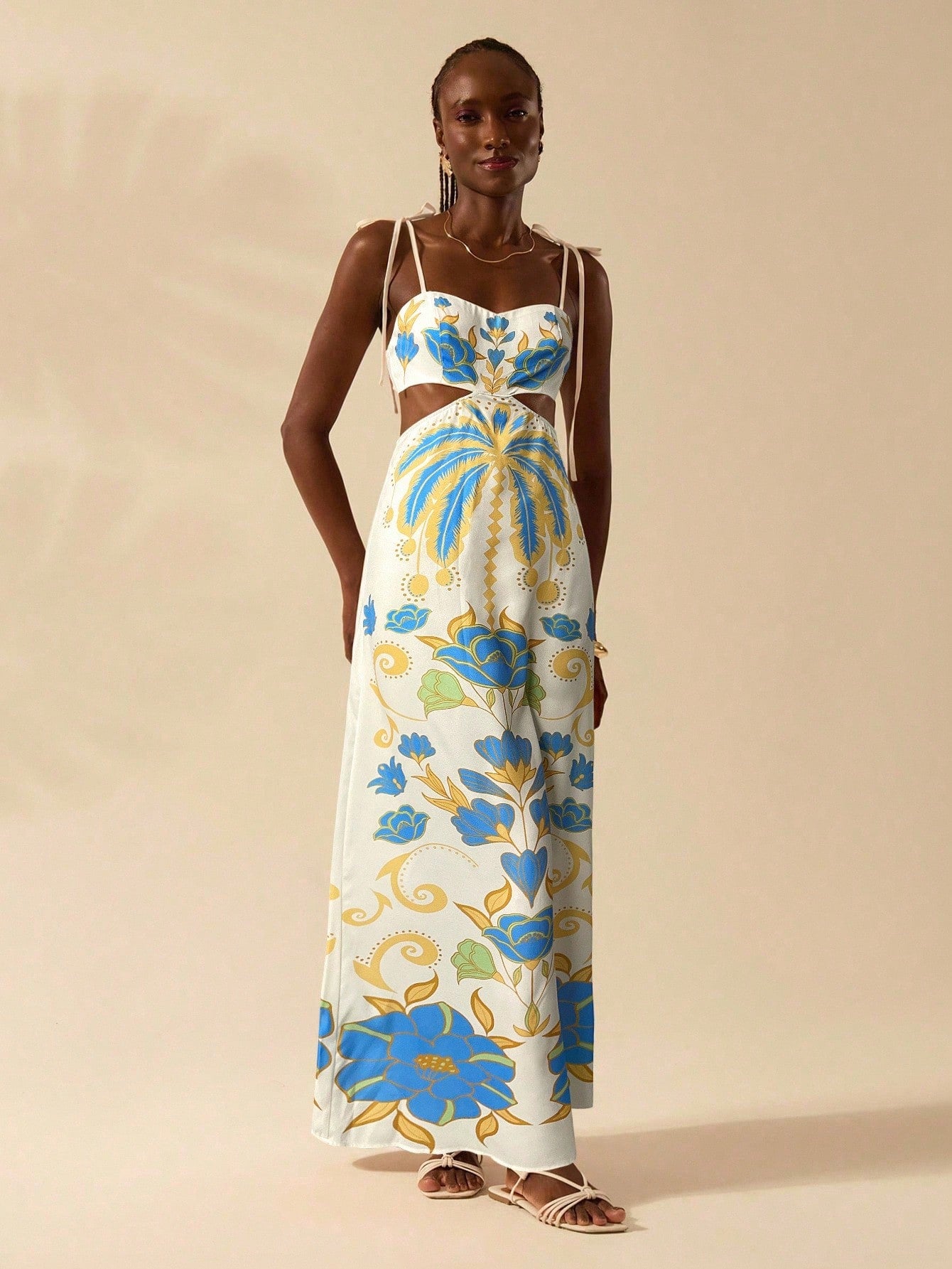 Punta Cana Sunset Cut-Out Maxi Dress