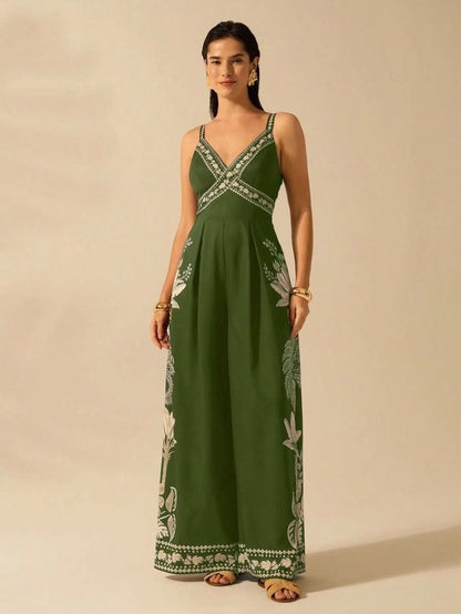Côte d’Azur Wide - Leg Jumpsuit - Satin Whisper