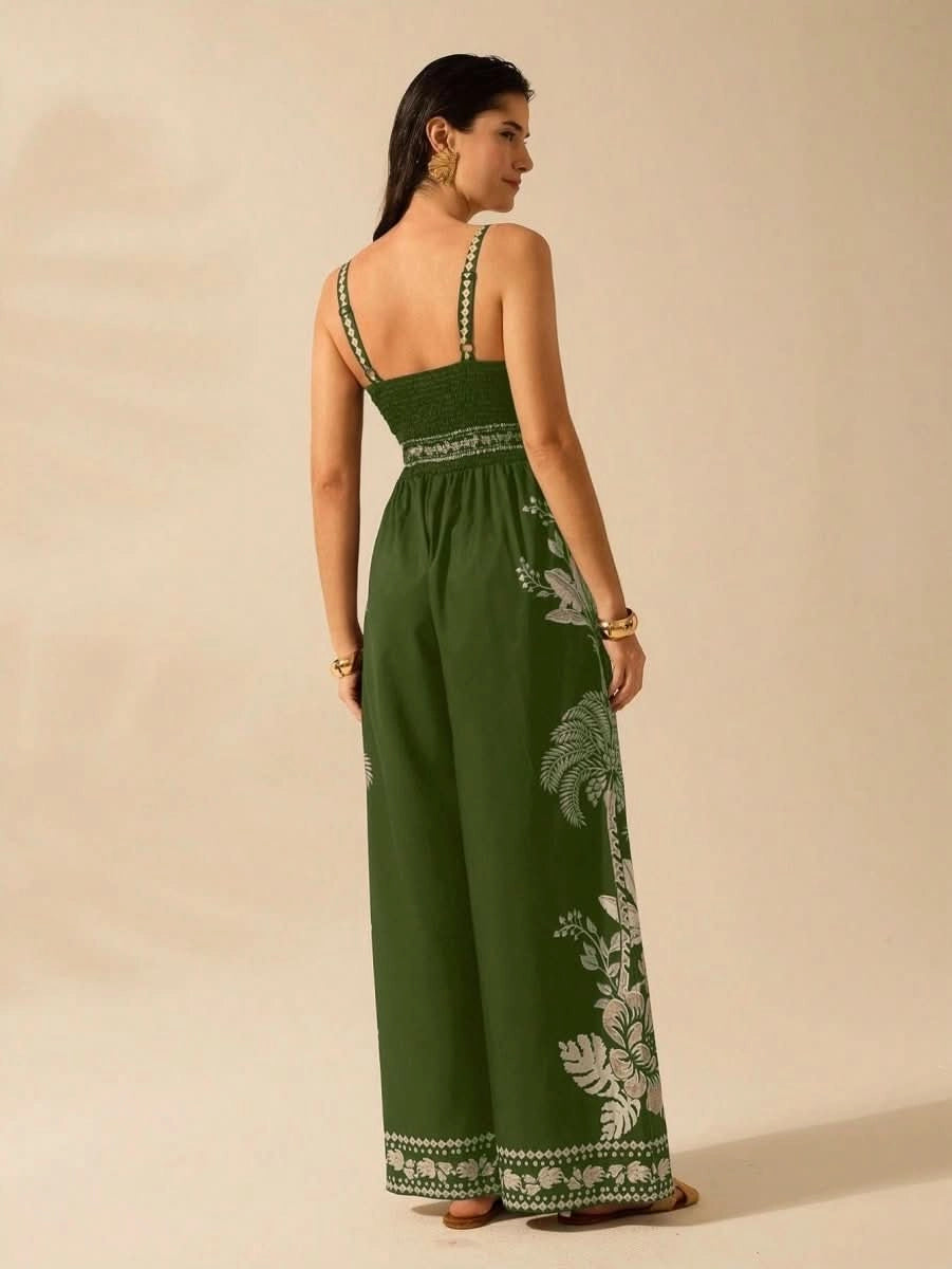Côte d’Azur Wide - Leg Jumpsuit - Satin Whisper