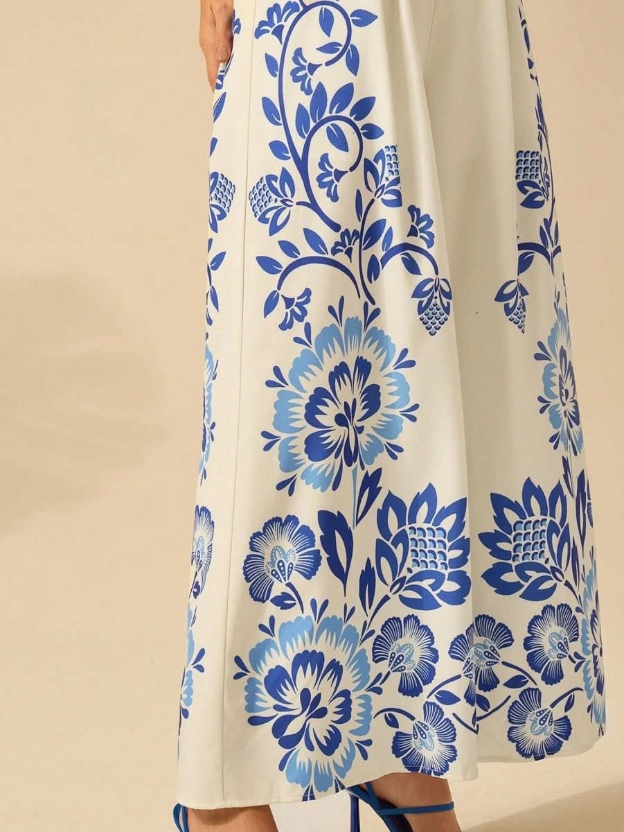 Côte d’Azur Wide - Leg Jumpsuit - Satin Whisper