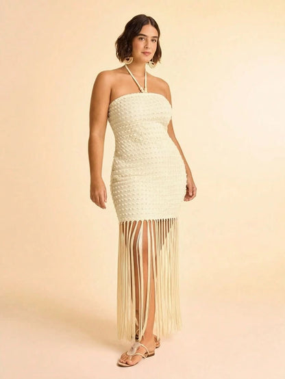 Havana Nights Fringe Party Dress - Satin Whisper