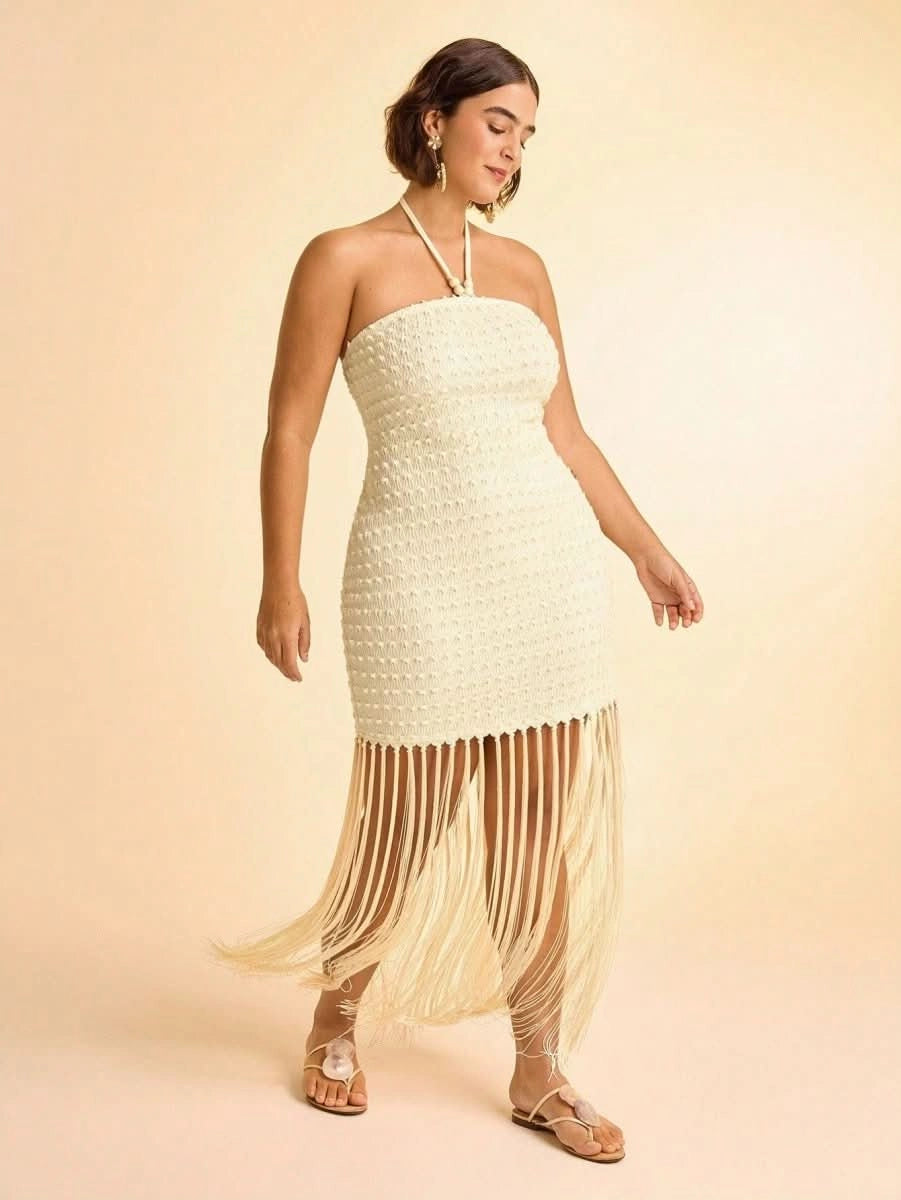 Havana Nights Fringe Party Dress - Satin Whisper