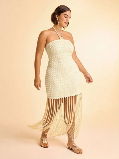 Havana Nights Fringe Party Dress - Satin Whisper