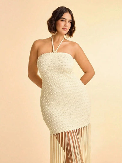 Havana Nights Fringe Party Dress - Satin Whisper