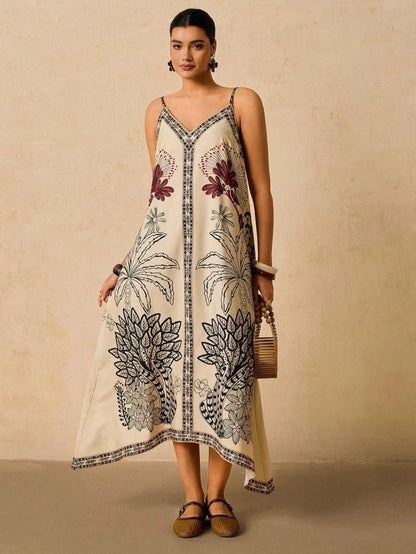 Ibiza Boho Spaghetti Strap Dress - Satin Whisper