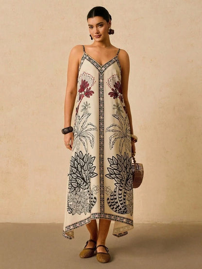Ibiza Boho Spaghetti Strap Dress - Satin Whisper