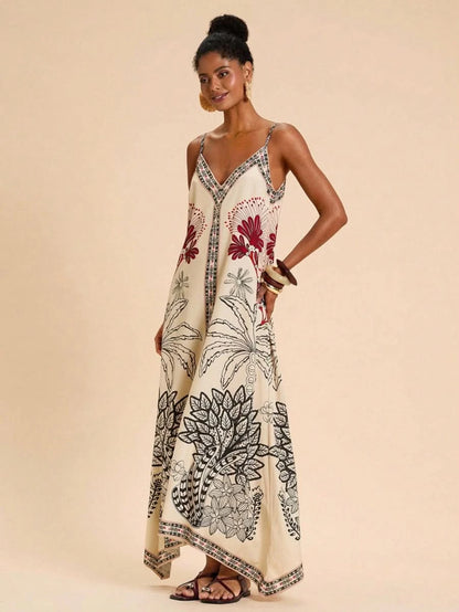 Ibiza Boho Spaghetti Strap Dress - Satin Whisper