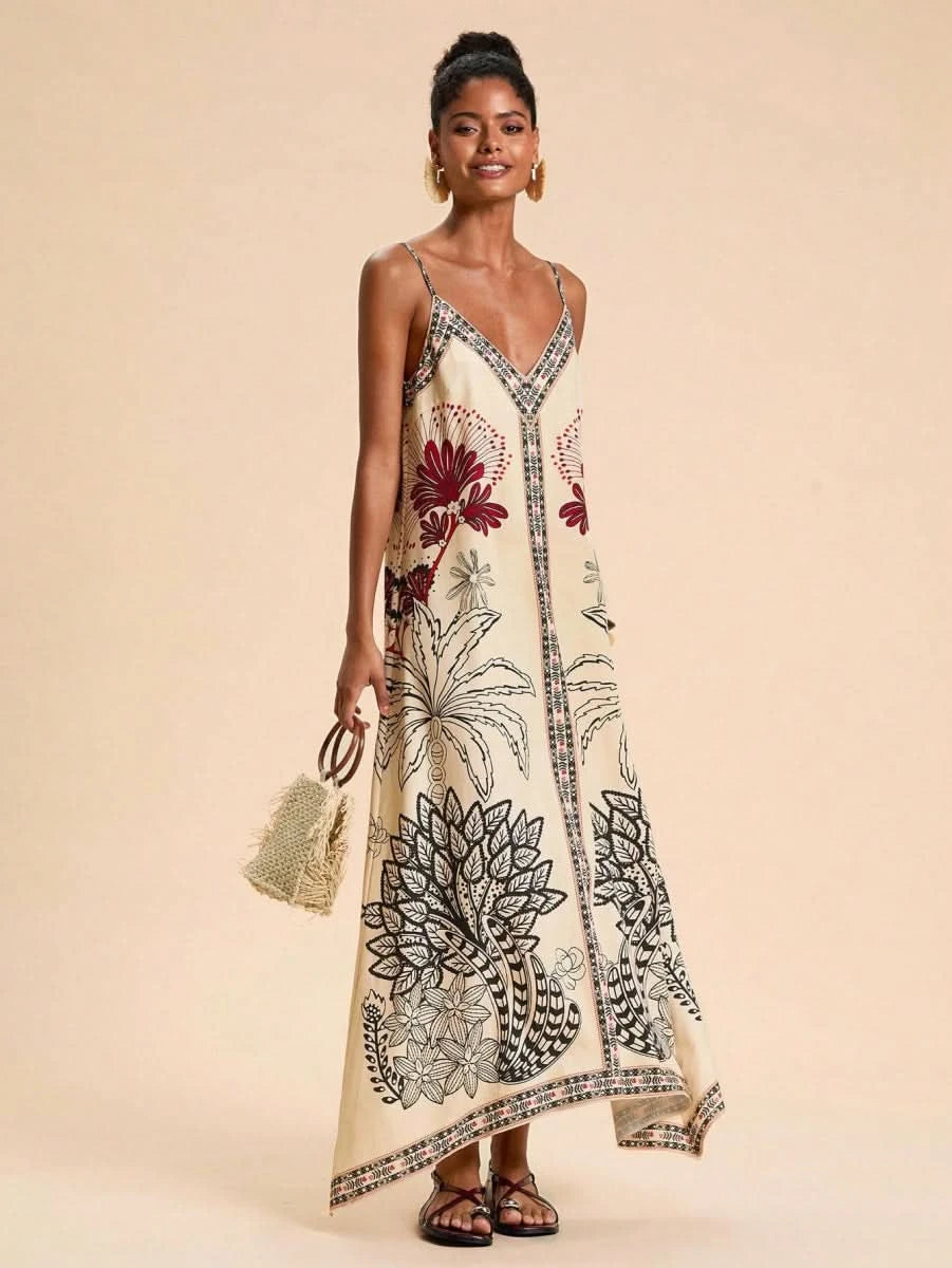 Ibiza Boho Spaghetti Strap Dress - Satin Whisper