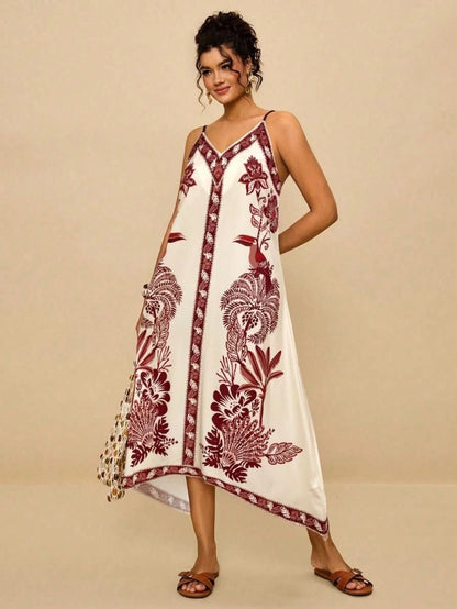Ibiza Boho Spaghetti Strap Dress - Satin Whisper