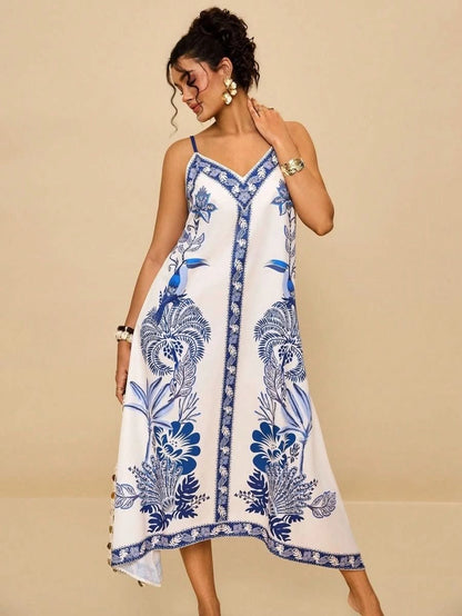 Ibiza Boho Spaghetti Strap Dress - Satin Whisper