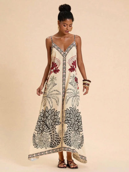 Ibiza Boho Spaghetti Strap Dress - Satin Whisper