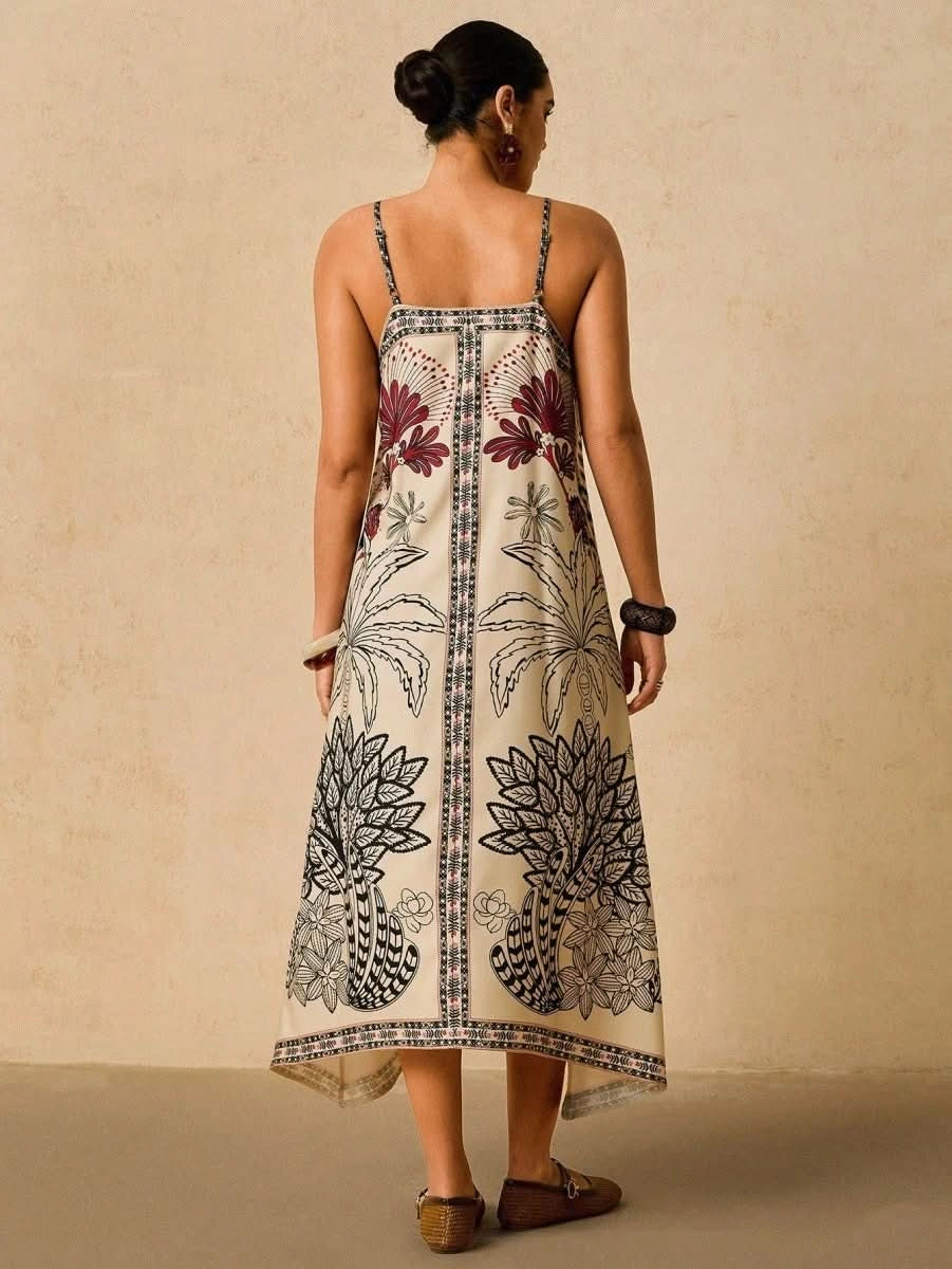 Ibiza Boho Spaghetti Strap Dress - Satin Whisper