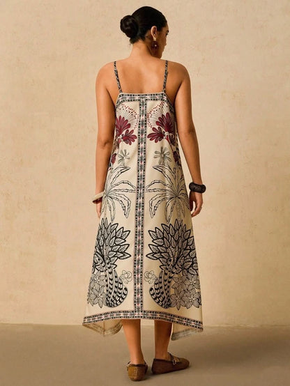 Ibiza Boho Spaghetti Strap Dress - Satin Whisper