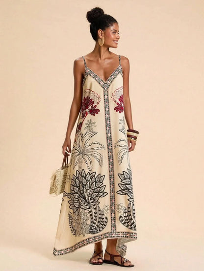 Ibiza Boho Spaghetti Strap Dress - Satin Whisper