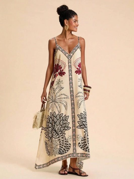 Ibiza Boho Spaghetti Strap Dress - Satin Whisper
