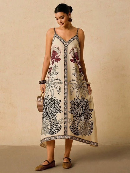 Ibiza Boho Spaghetti Strap Dress - Satin Whisper