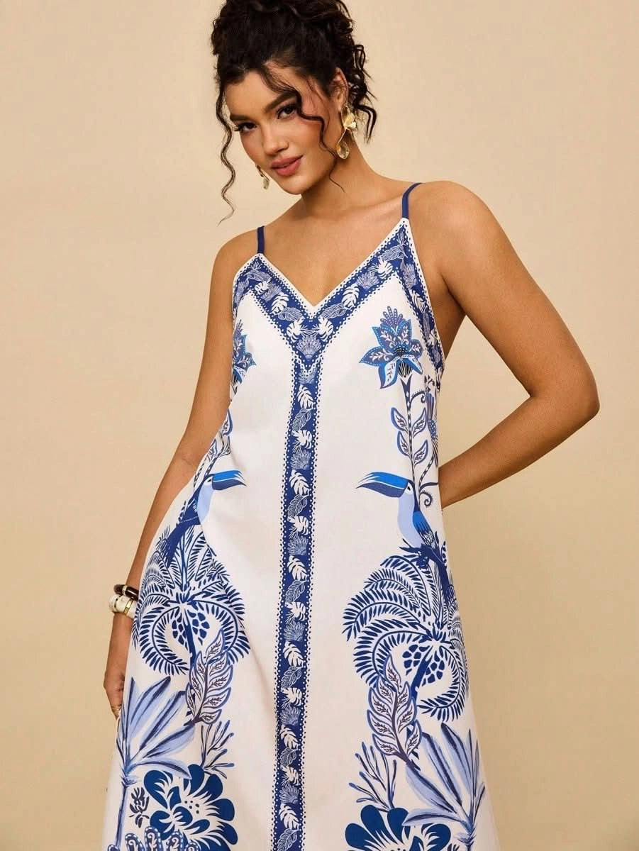 Ibiza Boho Spaghetti Strap Dress - Satin Whisper