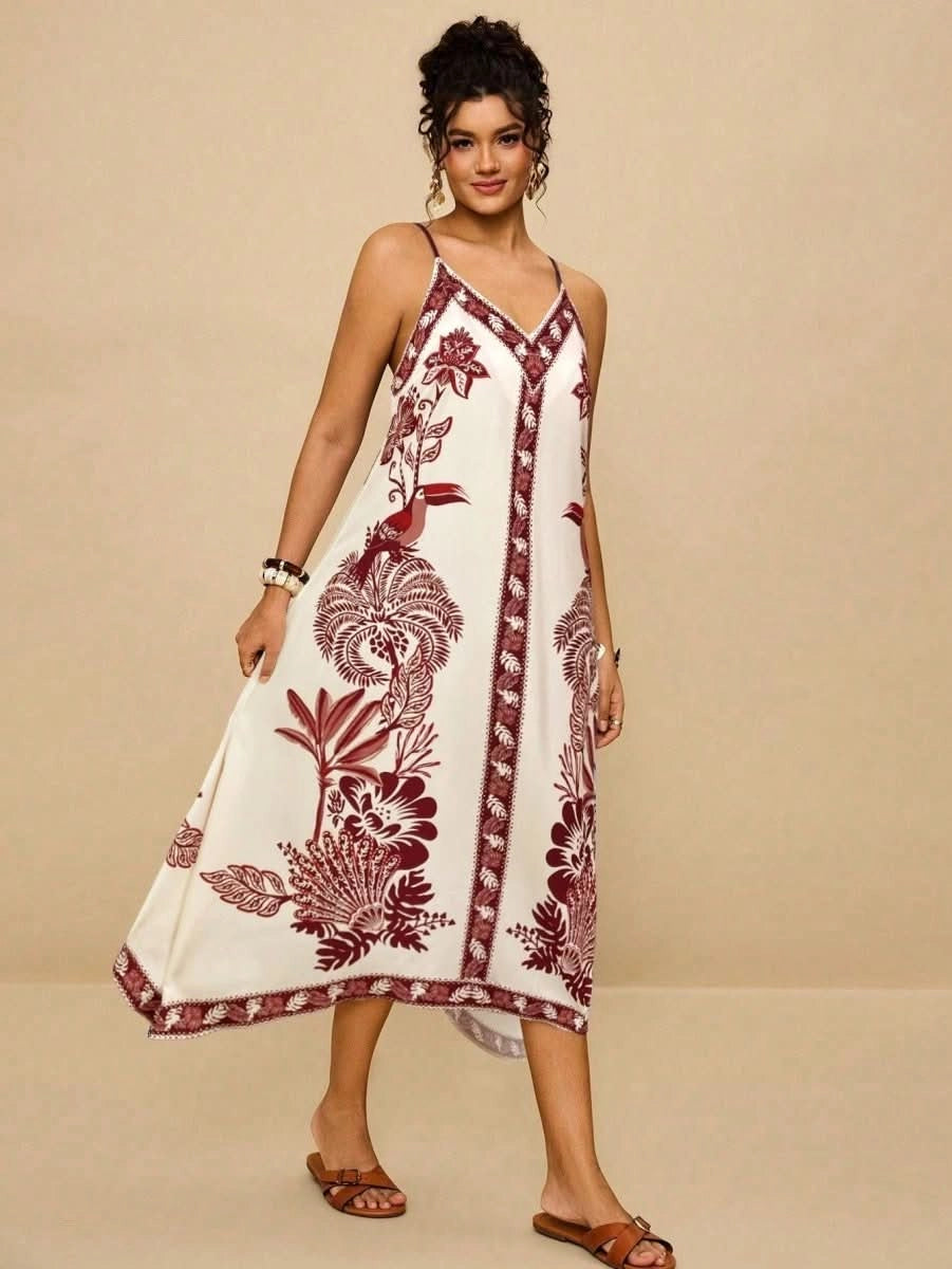 Ibiza Boho Spaghetti Strap Dress - Satin Whisper