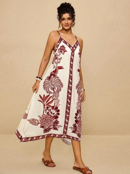 Ibiza Boho Spaghetti Strap Dress - Satin Whisper