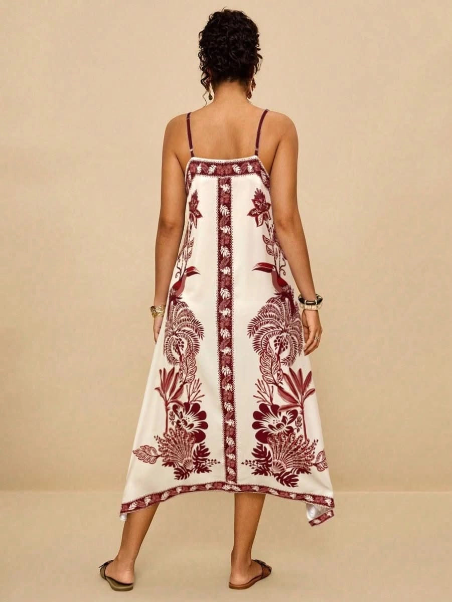 Ibiza Boho Spaghetti Strap Dress - Satin Whisper