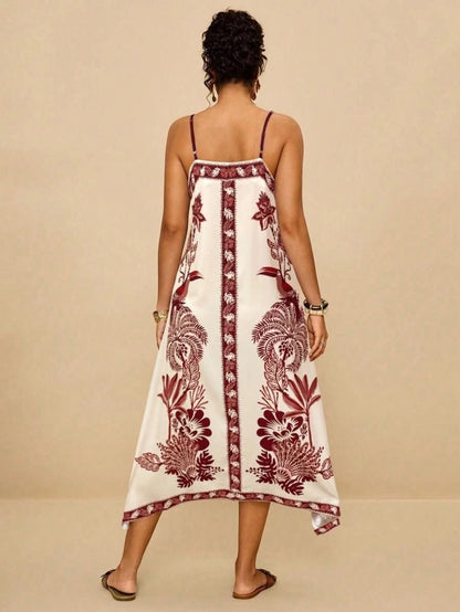 Ibiza Boho Spaghetti Strap Dress - Satin Whisper