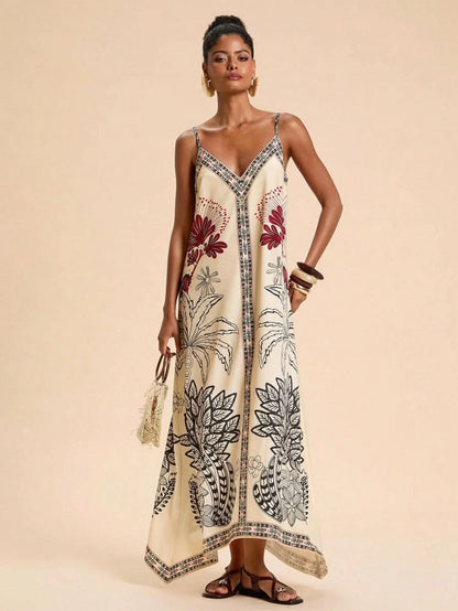 Ibiza Boho Spaghetti Strap Dress - Satin Whisper
