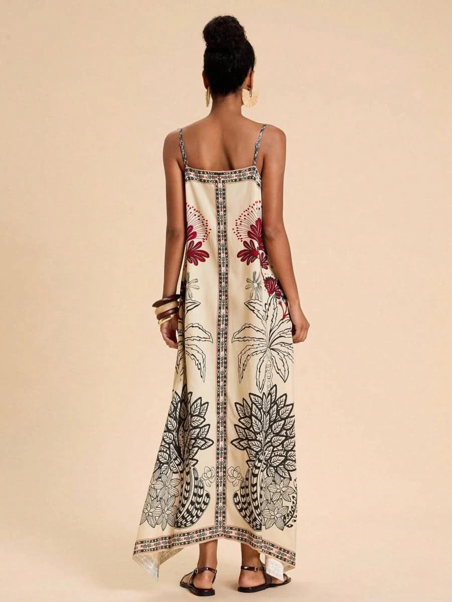 Ibiza Boho Spaghetti Strap Dress - Satin Whisper