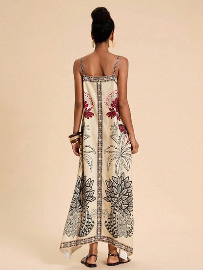 Ibiza Boho Spaghetti Strap Dress - Satin Whisper