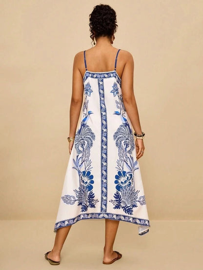 Ibiza Boho Spaghetti Strap Dress - Satin Whisper