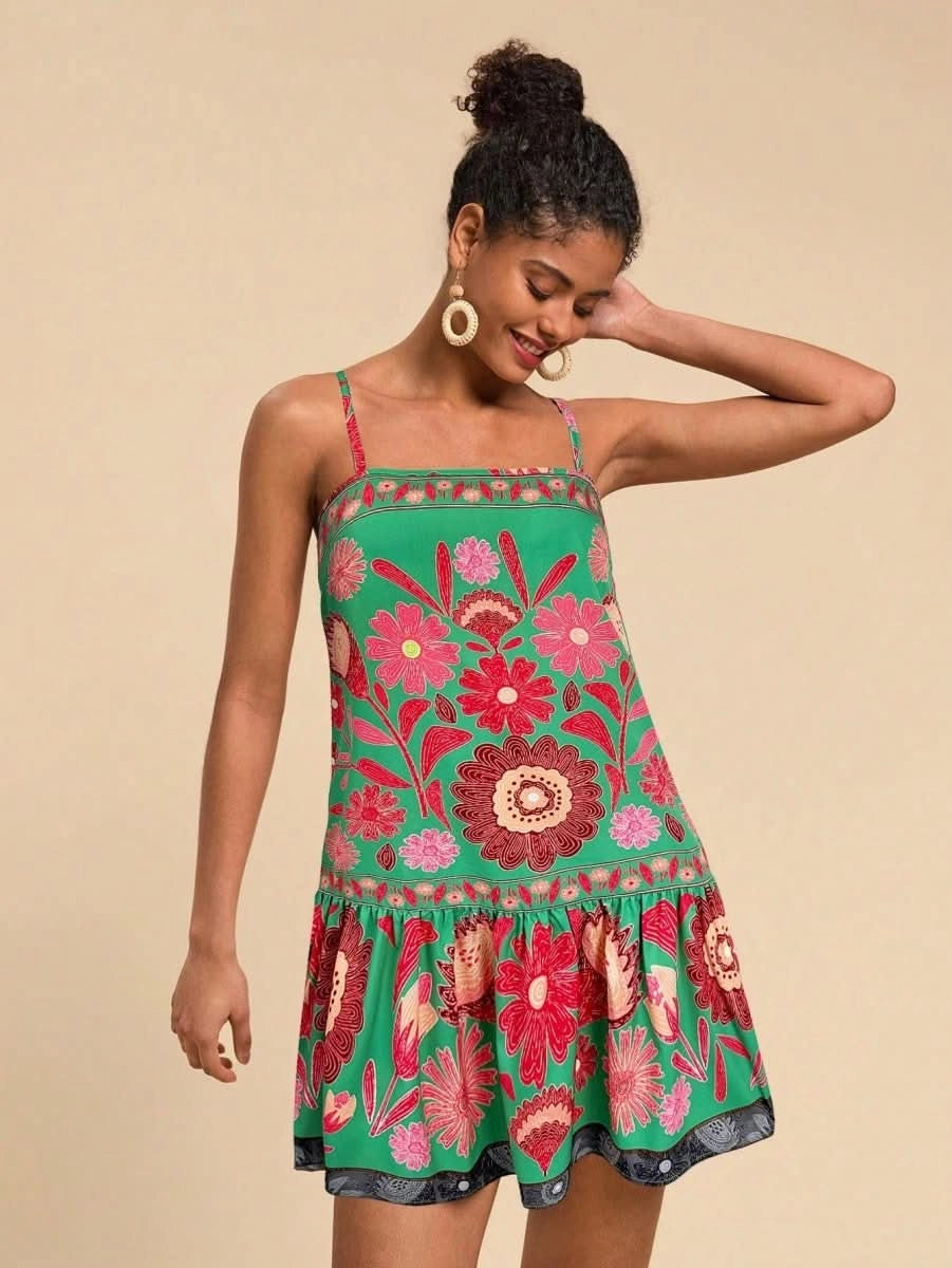 Tulum Breeze Mini Dress - Satin Whisper