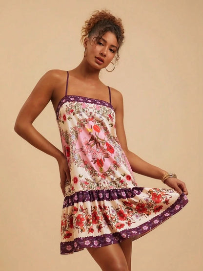 Tulum Breeze Mini Dress - Satin Whisper