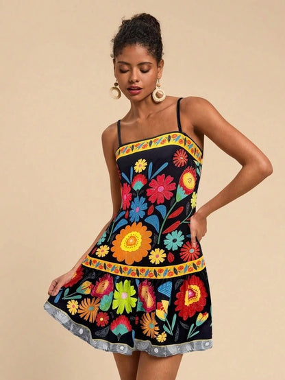 Tulum Breeze Mini Dress - Satin Whisper