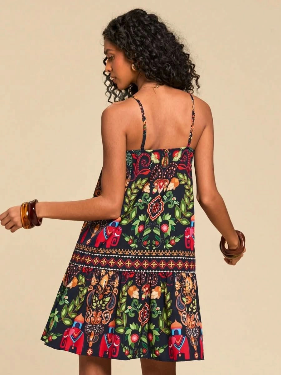 Tulum Breeze Mini Dress - Satin Whisper