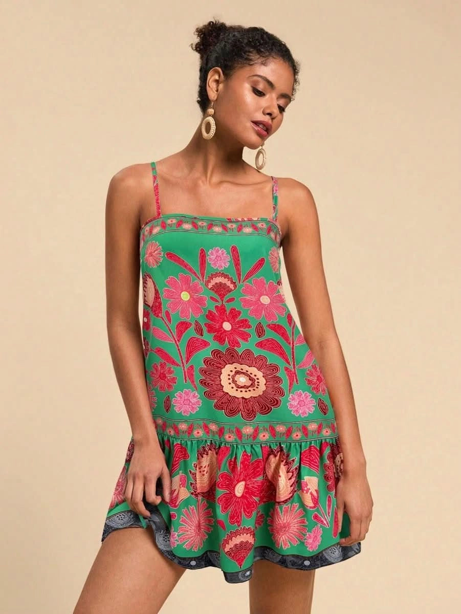 Tulum Breeze Mini Dress - Satin Whisper