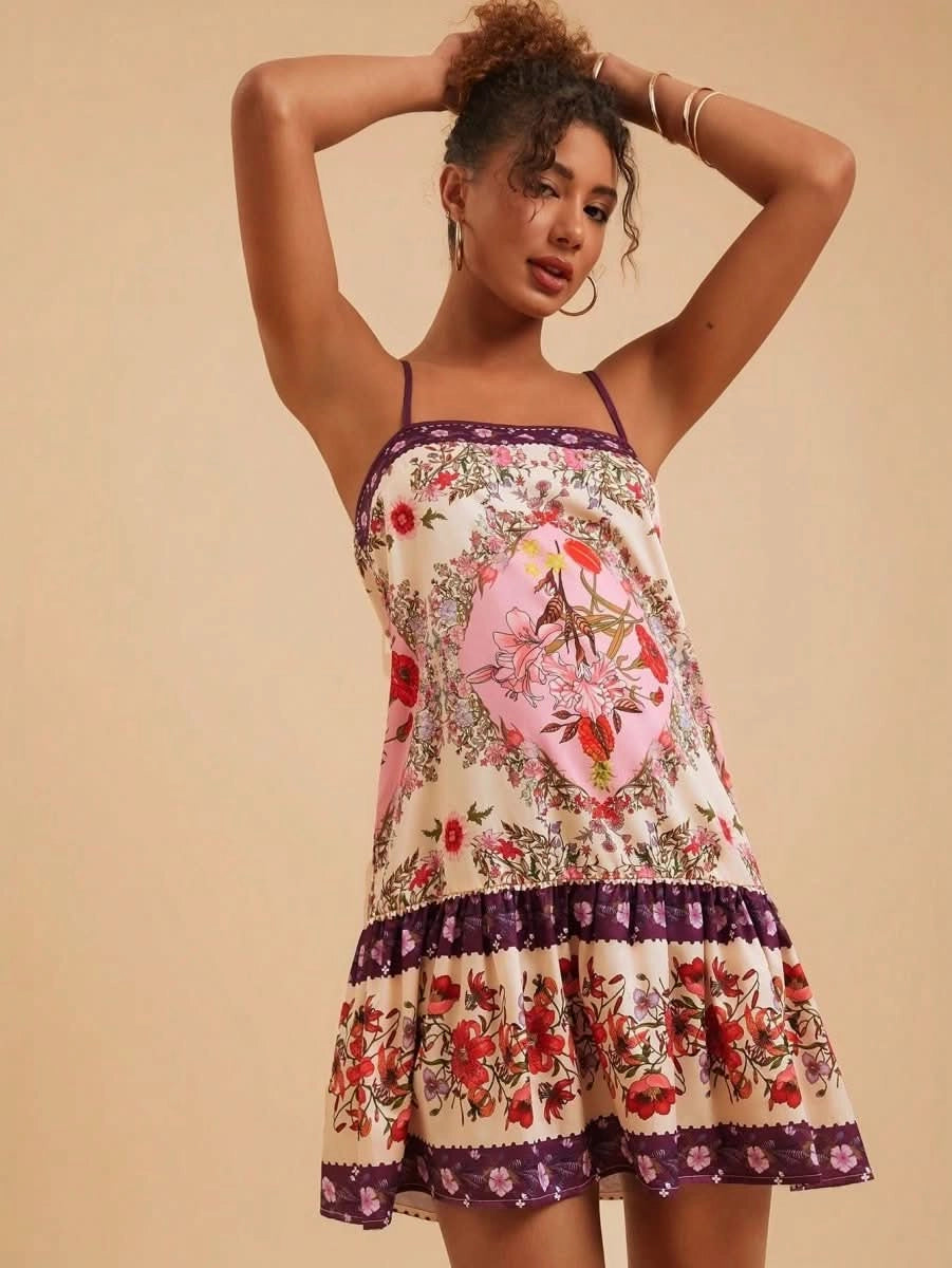 Tulum Breeze Mini Dress - Satin Whisper