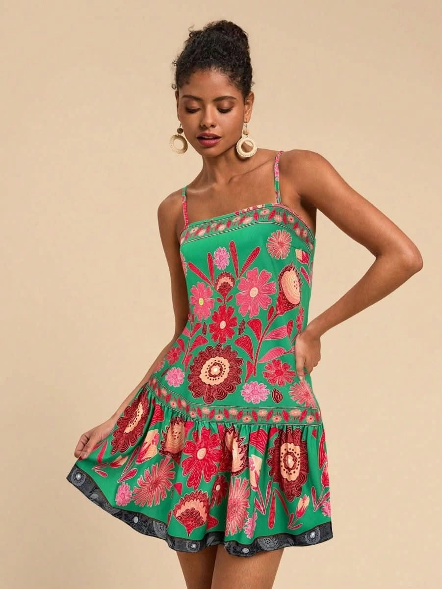 Tulum Breeze Mini Dress - Satin Whisper